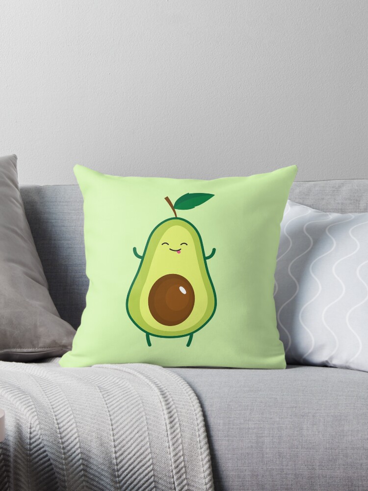 cute avocado pillow