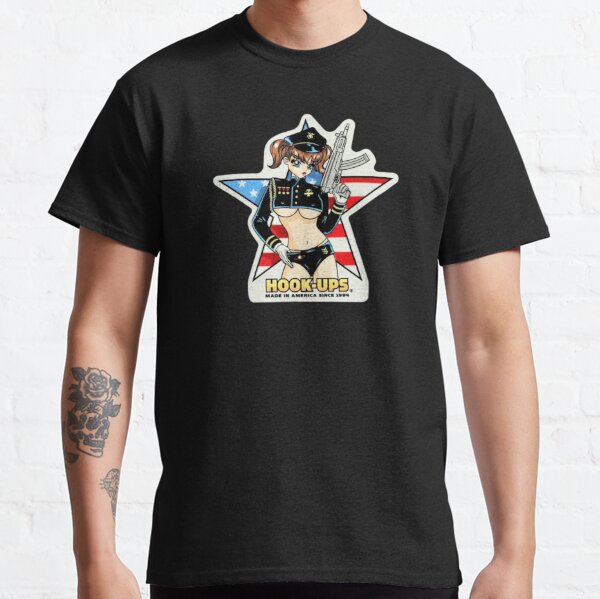 Hook-Ups Skateboard Blonde Gun T-Shirt S-2XL