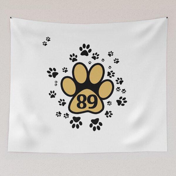 Item preview, 89 number pattern with animal paws designed and sold by MadandMean.