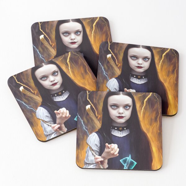 Item preview, Painting Of Wednesday Addams Portrait designed and sold by AIPerfection.