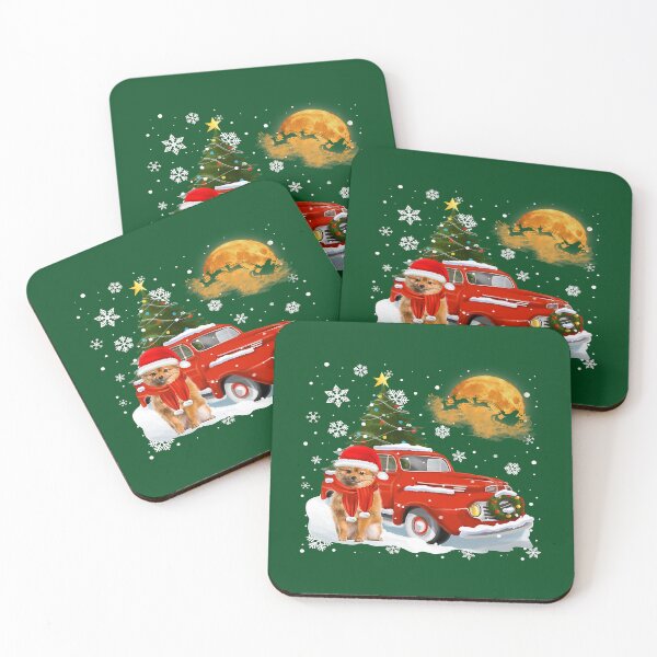Item preview, Keeshond Vintage Wagon Red Truck Christmas Tree Pajamas109 designed and sold by FamilyRoyal.