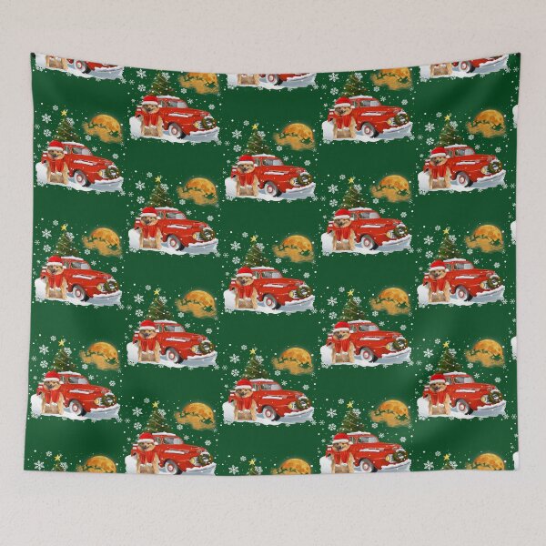 Item preview, German Spitz Vintage Wagon Red Truck Christmas Tree Pajamas78 designed and sold by FamilyRoyal.