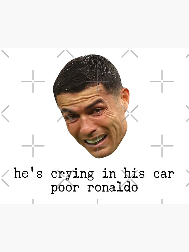 poor ronaldo he is crying in his car