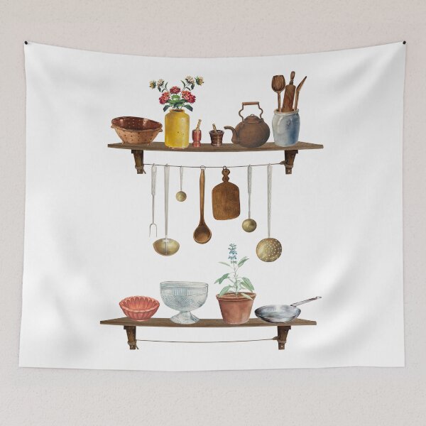 Item preview, Vintage Retro Watercolor Kitchen Utensils designed and sold by idovedesign.