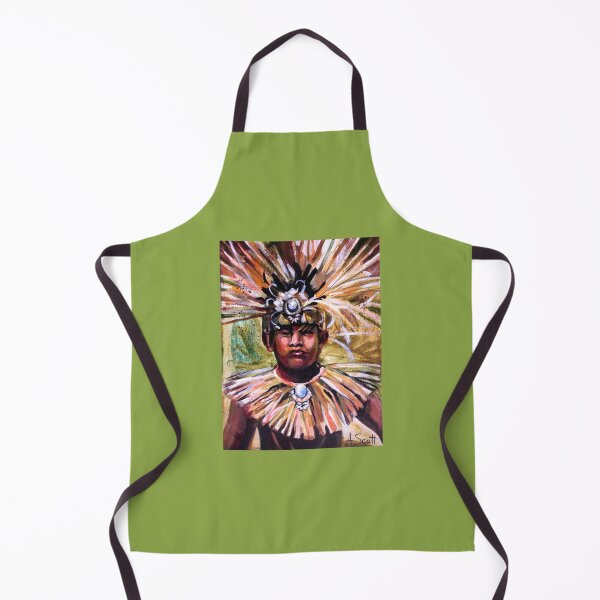 Item preview, Hawaiian Boy in Headdress designed and sold by AmandaFineArt.