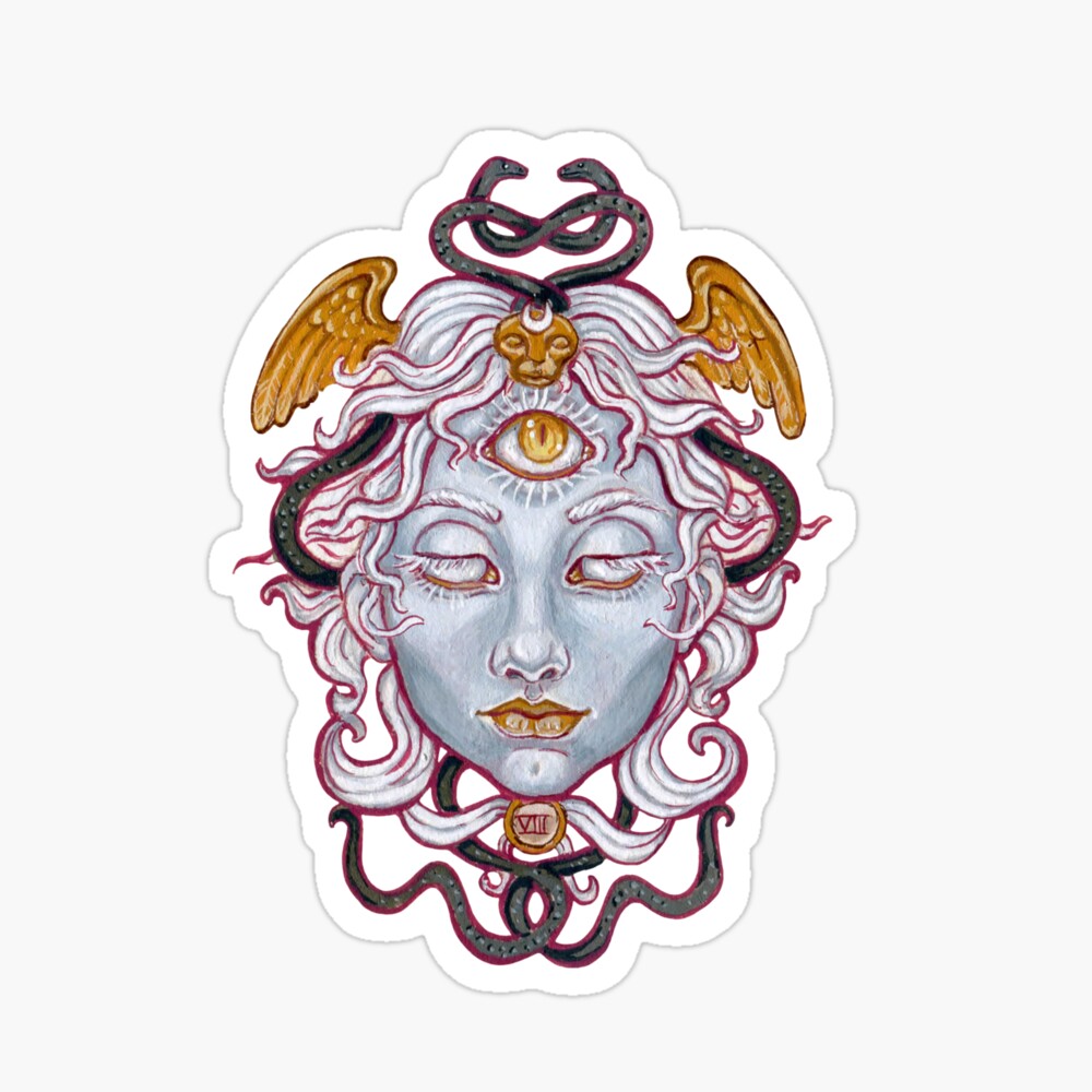 Medusa's Head Pegatina