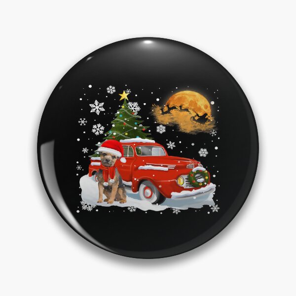 Item preview, Border Terrier Vintage Red Truck Christmas Tree Pajamas124 designed and sold by ThanhNgong.