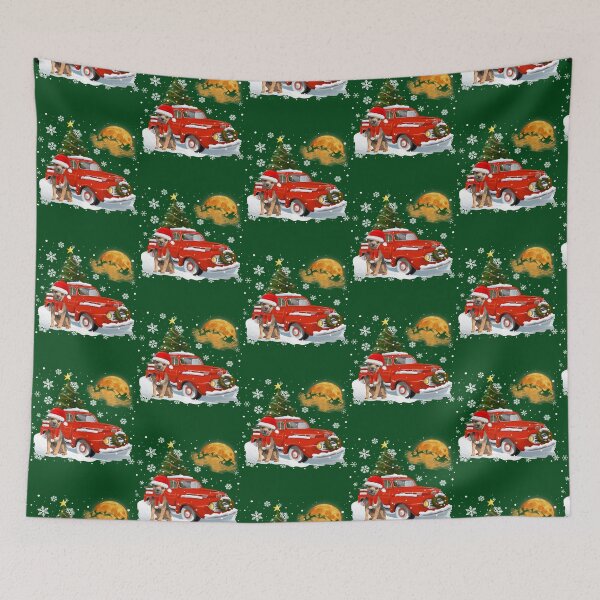 Item preview, Border Terrier Vintage Red Truck Christmas Tree Pajamas124 designed and sold by ThanhNgong.