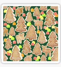 Pegatina Gingerbread Moose, Trees and Gumdrops