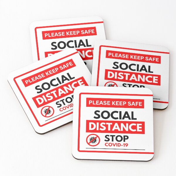 Item preview, Keep Social Distance Coronavirus Awareness Design Safety Caution designed and sold by ZenDesigner.