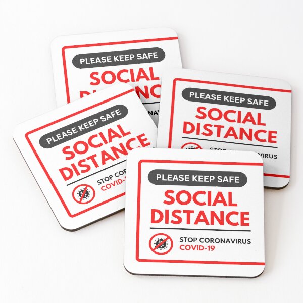 Item preview, Keep Social Distance Coronavirus Awareness Design Safety Caution designed and sold by ZenDesigner.