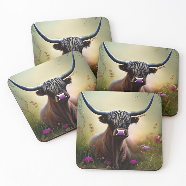 Item preview, Cute Whimsical Scottish Highland Cow designed and sold by POD-Balkan.