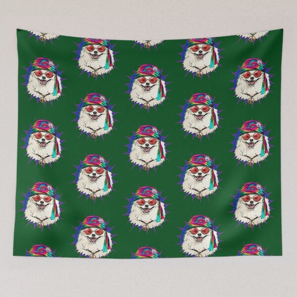 Item preview, Tie Dye Hippie American Eskimo Hippiness Peace Love Dog 663 designed and sold by AmelinKnowles.