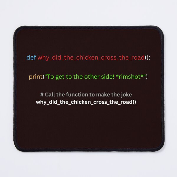 Item preview, why_did_the_chicken_cross_the_road |python code designed and sold by sankacreation.
