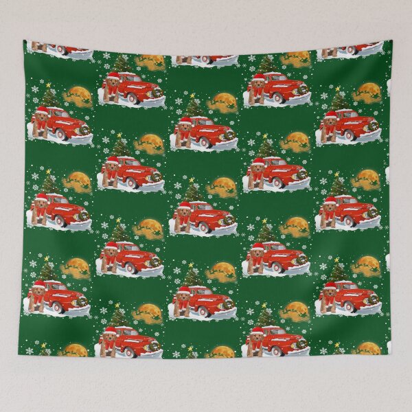Item preview, Cavapoo Vintage Wagon Red Truck Christmas Tree Pajamas90 designed and sold by AmelinKnowles.