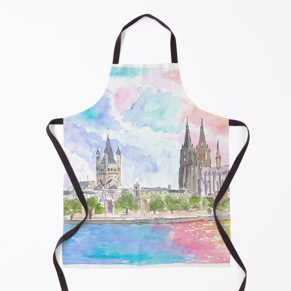 Item preview, Cologne Germany Waterfront with Cathedral and Rhine designed and sold by artshop77.