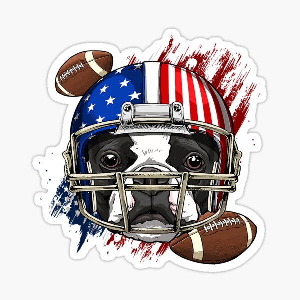 Item preview, Boston Terrier American Football Dog Lovers USA Flag 284 designed and sold by LegacyVintag3.