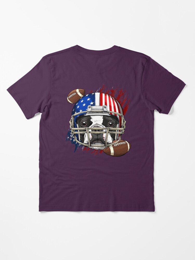 Boston Terrier American Football Dog Lovers USA Flag 284 Kids T-Shirt for  Sale by LegacyVintag3