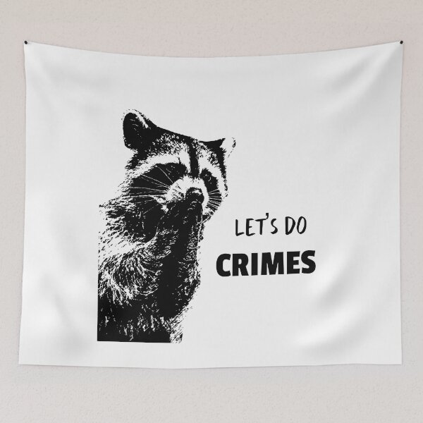 Item preview, Let's Do Crimes - funny raccoon Lover designed and sold by Raiko-art.