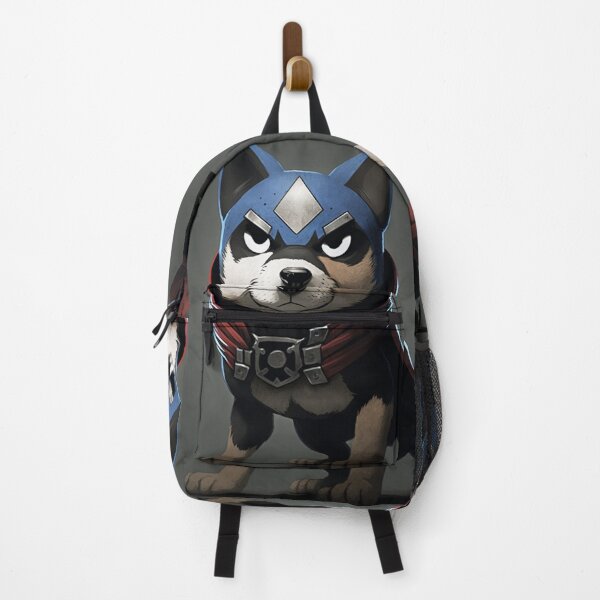 Item preview, Mascota de cachorro de héroe ninja de anime en 3D lista para atacar con tonos azules y negros designed and sold by Christopher McGuire.