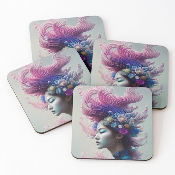 Item preview, Japanese Girl Portrait Flower Knight designed and sold by POD-Balkan.