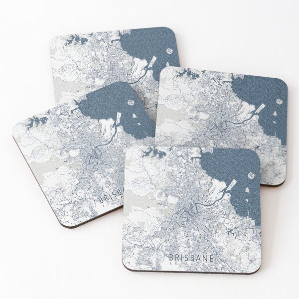 Item preview, Brisbane City Map of Queensland, Australia - Coastal designed and sold by deMAP.