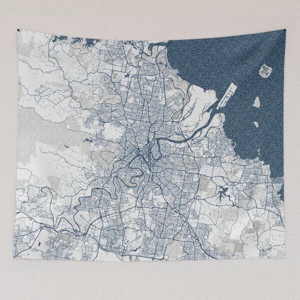 Item preview, Brisbane City Map of Queensland, Australia - Coastal designed and sold by deMAP.