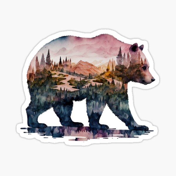 Double Exposure Bear Whiskey Glasses