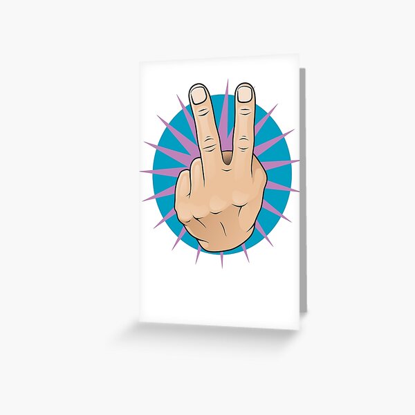 Item preview, Vintage Pop Art Style Two Fingers Up Hand Gesture Sign. designed and sold by jorgenmac.