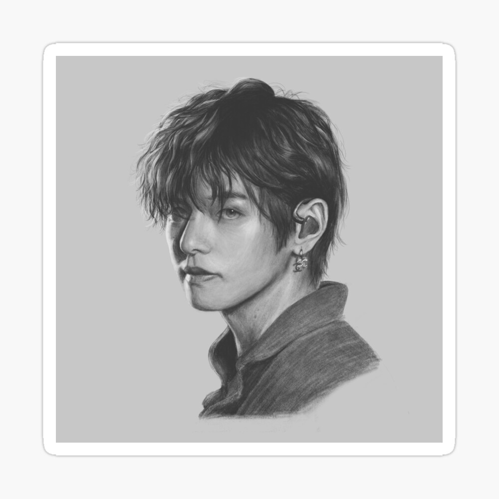 prompthunt: sketch of a teenage boy with very short side part hair smiling  trending on artstation