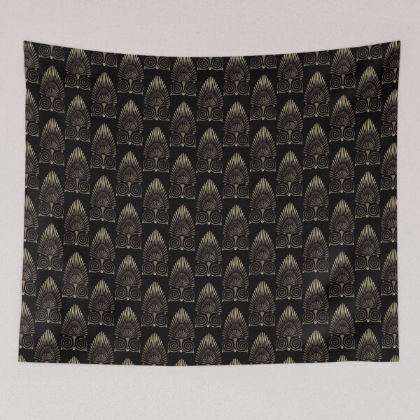 Item preview, De Luxe Art Deco Roaring Twenties Pattern Gold And Black designed and sold by artsandsoul.