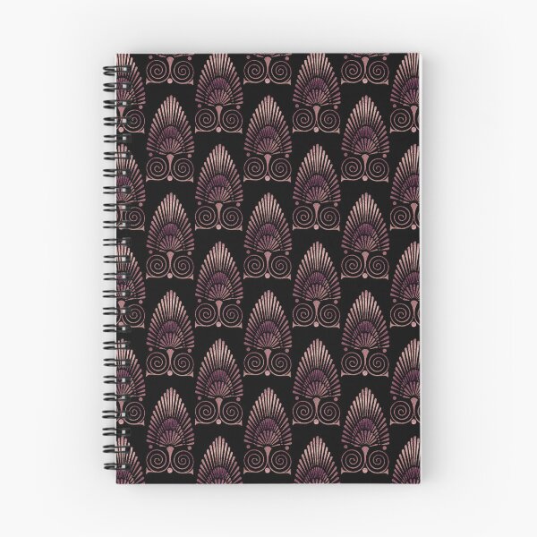 Item preview, De Luxe Art Deco Roaring Twenties Pattern Rose Gold On Black designed and sold by artsandsoul.