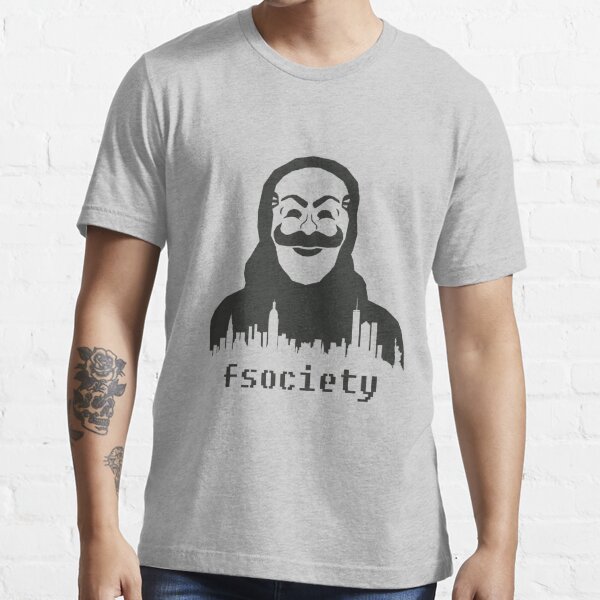 Mr Robot Fsociety Mask T Shirt For Sale By Alcateiaart Redbubble Mr Robot T Shirts 