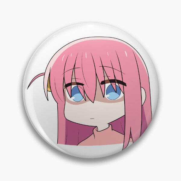 Aperçu de l'œuvre Bocchi le Rocher ! Tête Hitori Gotou Chibi créée et vendue par ChibiCheems.