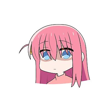 Aperçu de l'œuvre Bocchi le Rocher ! Tête Hitori Gotou Chibi de ChibiCheems