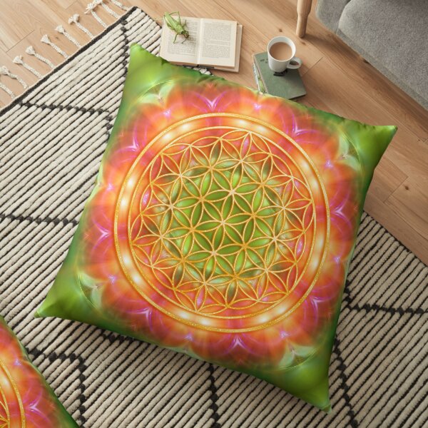 Flower of Life - Healing Heart Power Bodenkissen