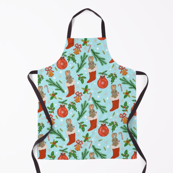 Item preview, Christmas pattern with cute bunnies and winter decor designed and sold by burbura.