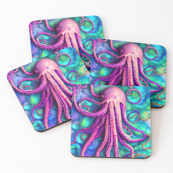 Item preview, Dreamy vibrant Octopus No2 designed and sold by angelisart.