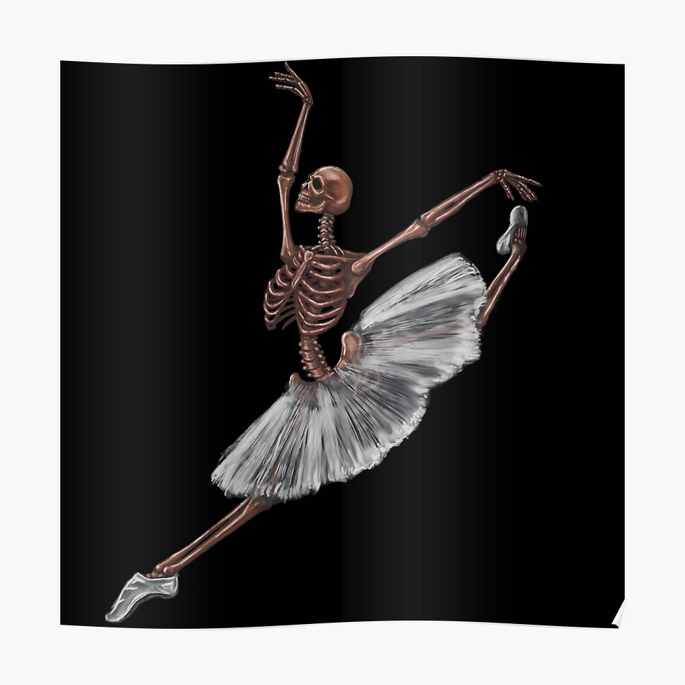 Sociale Studier sagging Tumult Ballet skeleton " Sticker for Sale by Chatchot | Redbubble