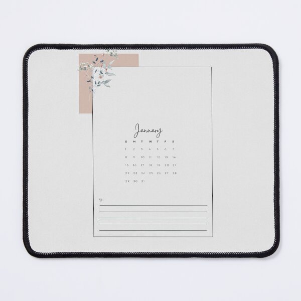 Item preview, 2023 Minimalistic Floral Aesthetic January Printable Calendar, A4 Monthly Calendar Starting on Sunday designed and sold by Levated.