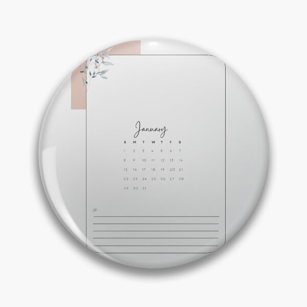 Item preview, 2023 Minimalistic Floral Aesthetic January Printable Calendar, A4 Monthly Calendar Starting on Sunday designed and sold by Levated.
