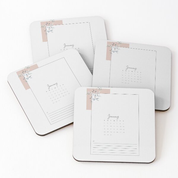 Item preview, 2023 Minimalistic Floral Aesthetic January Printable Calendar, A4 Monthly Calendar Starting on Sunday designed and sold by Levated.