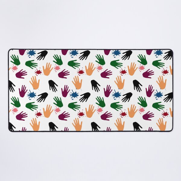 Item preview, multicolored hand prints on white background designed and sold by Olha Volokhova.