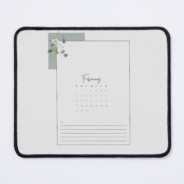 Item preview, 2023 Minimalistic Floral Aesthetic February Printable Calendar, A4 Monthly Calendar Starting on Sunday designed and sold by Levated.