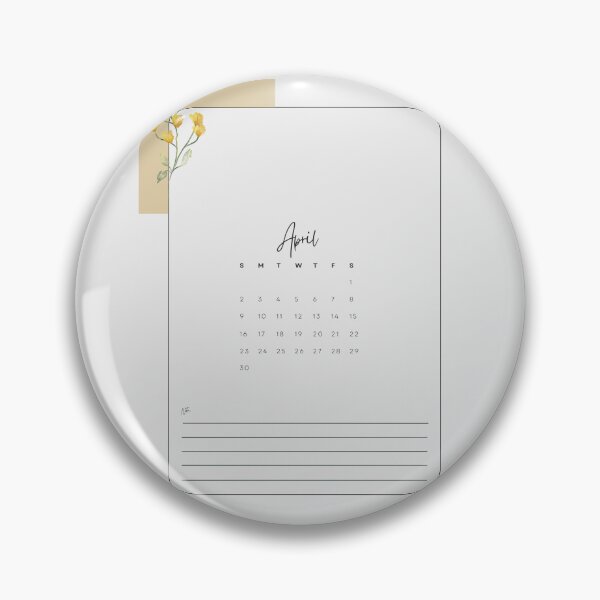 Item preview, 2023 Minimalistic Floral Aesthetic April Printable Calendar, A4 Monthly Calendar Starting on Sunday designed and sold by Levated.