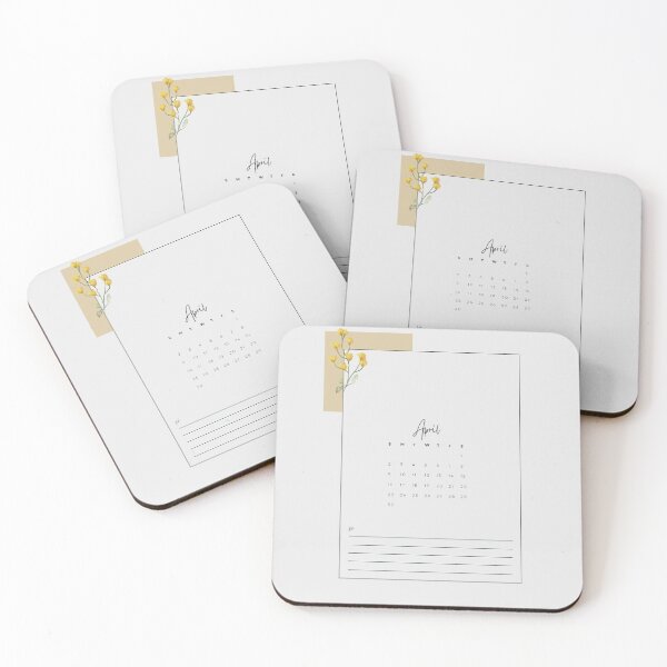 Item preview, 2023 Minimalistic Floral Aesthetic April Printable Calendar, A4 Monthly Calendar Starting on Sunday designed and sold by Levated.