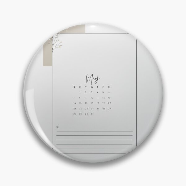 Item preview, 2023 Minimalistic Floral Aesthetic May Printable Calendar, A4 Monthly Calendar Starting on Sunday designed and sold by Levated.