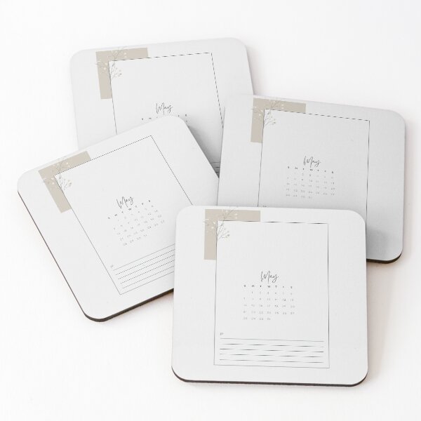 Item preview, 2023 Minimalistic Floral Aesthetic May Printable Calendar, A4 Monthly Calendar Starting on Sunday designed and sold by Levated.