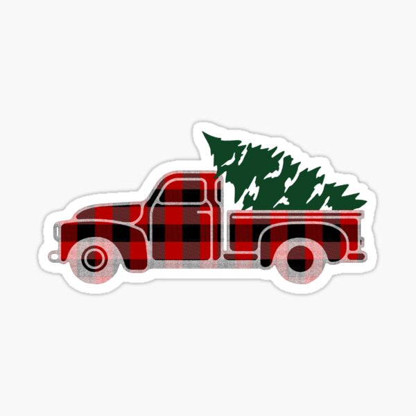 Christmas Tree Truck Sticker