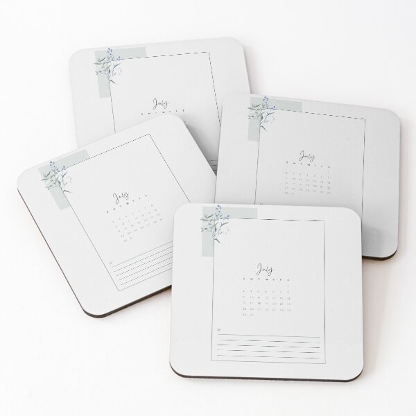 Item preview, 2023 Minimalistic Floral Aesthetic July Printable Calendar, A4 Monthly Calendar Starting on Sunday designed and sold by Levated.
